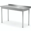 Null Edelstahl Gastro-Arbeitstisch Mit Aufkantung | AISI 430 Qualität | HxBxT 85x150x70cm