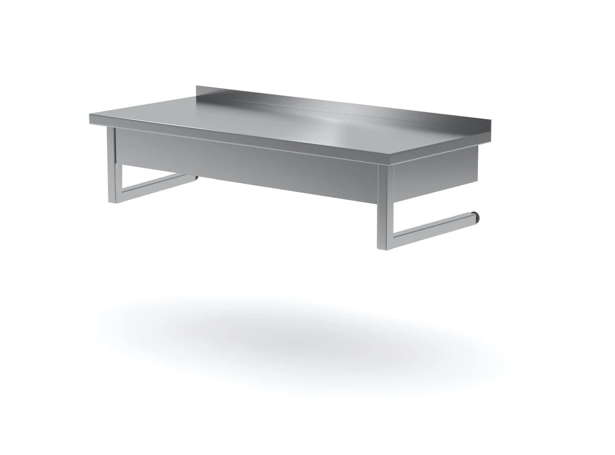 Null Edelstahl Gastro-Arbeitstisch Mit Wandaufhängung | AISI 430 Qualität | HxBxT 30x100x70cm 1 Null Edelstahl Gastro-Arbeitstisch Mit Wandaufhängung | AISI 430 Qualität | HxBxT 30x100x70cm