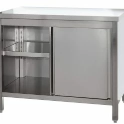 Null Gastro Arbeitsschrank Mit Grundboden, Flügeltüren Und Zwischenboden Chromstahl (BxT) 800 X 800 Mm -Gastro Arbeitstisch 29f0891e d891 4637 8bf0 acdbff516d84 2