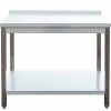Null Gastro Arbeitstisch 1 Grundboden Mit Aufkantung Edelstahl (BxT) 1100 X 700 Mm