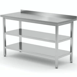 Null Edelstahl Gastro-Arbeitstisch Mit Grund- Und Zwischenboden Sowie Aufkantung | AISI 430 Qualität | HxBxT 85x260x70cm 11 Null Edelstahl Gastro-Arbeitstisch Mit Grund- Und Zwischenboden Sowie Aufkantung | AISI 430 Qualität | HxBxT 85x260x70cm -Gastro Arbeitstisch 67bd0e3e 18b9 4c13 920a 7af80826fae6 8