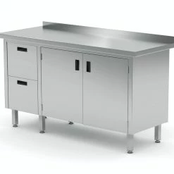 Null Edelstahl Gastro-Arbeitstisch Mit 3 Schubladen Und 2 Klapptüren | AISI 430 Qualität | HxBxT 85x150x60cm -Gastro Arbeitstisch 6a29feef 319e 43d0 a86f 4a2d9dae76ea 1