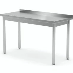 Null Edelstahl Gastro-Arbeitstisch Mit 2 Klapptüren Und Ohne Aufkantung | AISI 430 Qualität | HxBxT 85x100x60cm -Gastro Arbeitstisch 81bc30bd 0415 4e10 998c 3bdd10d4d7b1 1