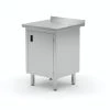 Null Edelstahl Gastro-Arbeitstisch Mit Klapptür Schmal | AISI 430 Qualität | HxBxT 85x43x70cm