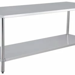 Null Arbeitstisch HWT3127B , Edelstahl/ Kunstsoff, 120 X 70x 88 Cm, Mit Aufkantung, Silber -Gastro Arbeitstisch 9753d384 3da8 4ba7 a07d de290630c4c5