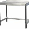 Null Gastro Arbeitstisch O. Grundboden Mit Aufkantung Edelstahl (BxT) 500 X 600 Mm