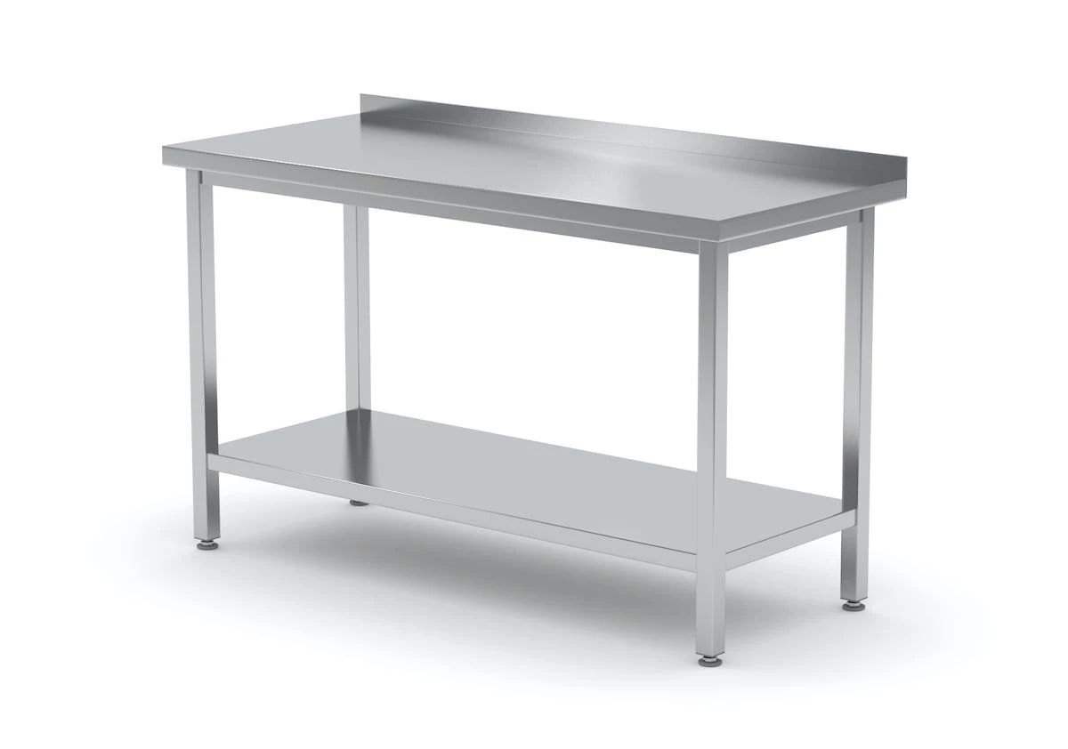 Null Verstärkter Edelstahl Gastro-Arbeitstisch Mit Aufkantung | AISI 430 Qualität | HxBxT 85x160x60cm 3 Null Verstärkter Edelstahl Gastro-Arbeitstisch Mit Aufkantung | AISI 430 Qualität | HxBxT 85x160x60cm – Bild 3