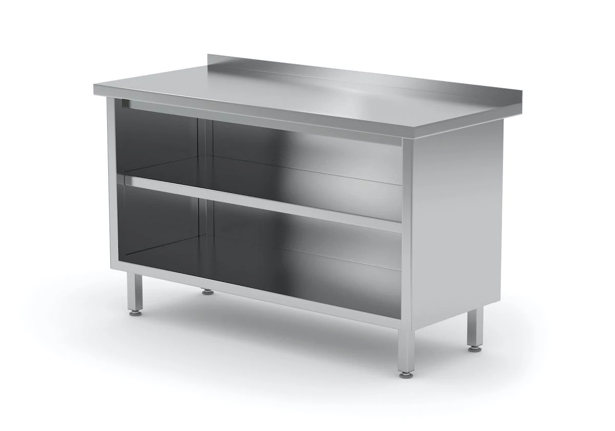 Null Edelstahl Gastro-Arbeitstisch Mit Aufkantung | AISI 430 Qualität | HxBxT 85x50x60cm 4 Null Edelstahl Gastro-Arbeitstisch Mit Aufkantung | AISI 430 Qualität | HxBxT 85x50x60cm – Bild 4