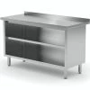 Null Edelstahl Gastro-Arbeitstisch Offen | AISI 430 Qualität | HxBxT 85x180x70cm